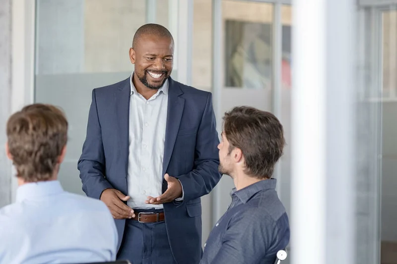 mature business man in meeting smiling mature business man in meeting smiling